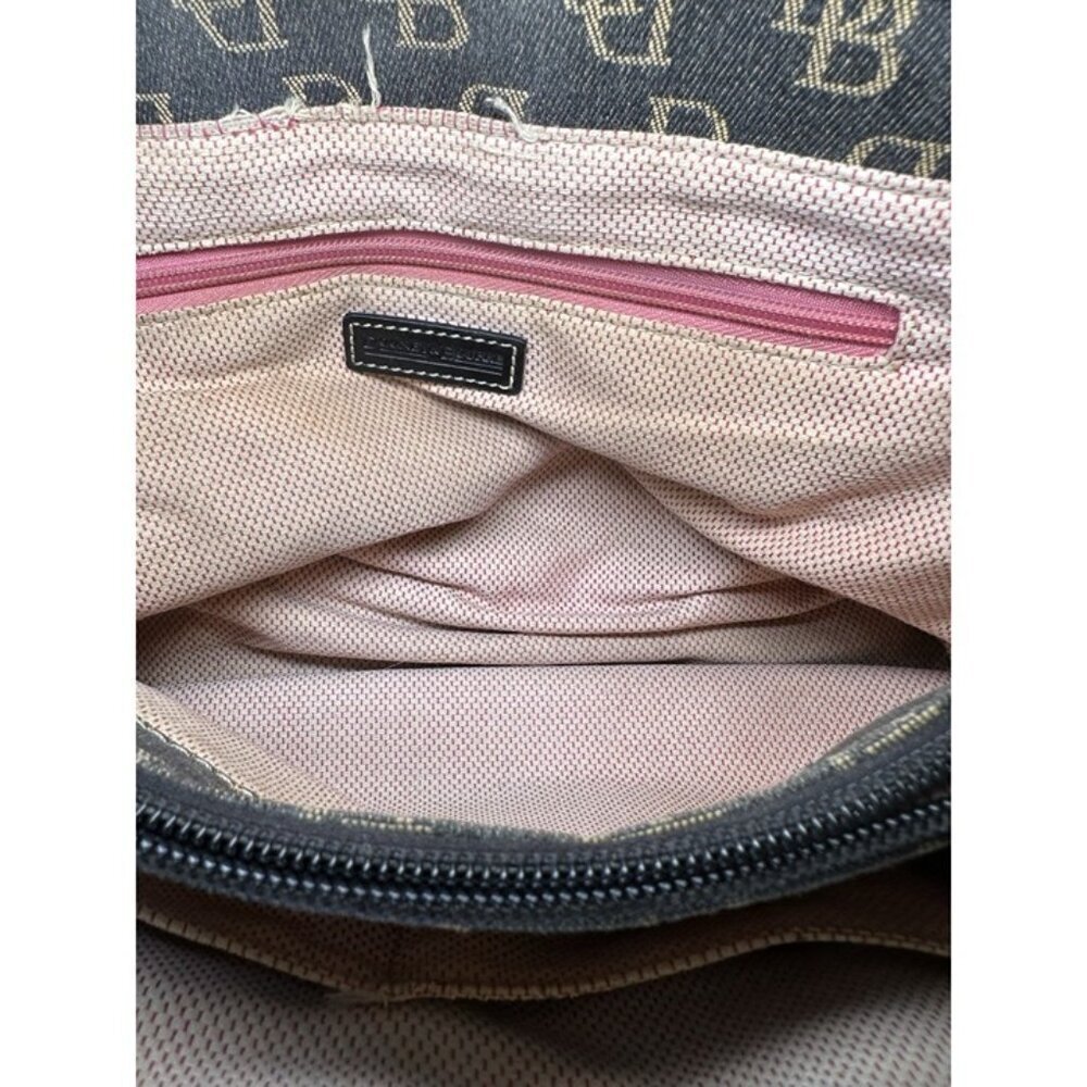 Dooney & Bourke Vintage Monogram Shoulder Bag Black & Gray - Picture 7 of 12